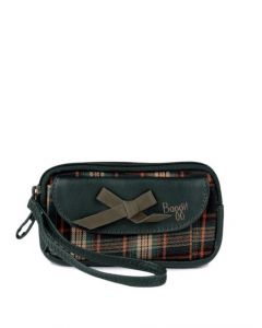 Baggit Women Green Pinto Checksy Mobile Pouch