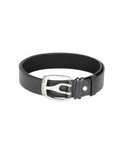 Fastrack Men Non Leather Black Silver Color Brass Belt