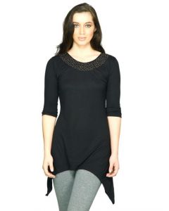 Scullers For Her Women Viscose Tunics Purple Tops