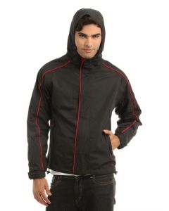Just Natural Unisex Black and Grey Reversible Rain Jacket