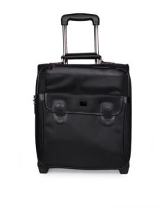Peter England Unisex Black One Dayer Black Trolley Bag