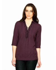 Scullers For Her Women Pink Check Top Pink Tops