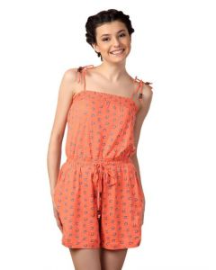 French Connection Women Orange Playsuit