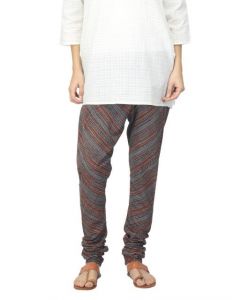 Fabindia Women Printed Blue & Red Churidar