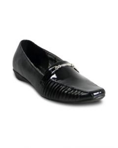Catwalk Black Slip-on Flat Shoes