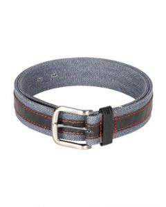 Fastrack Men Canvas Red Stitches Grey Belts