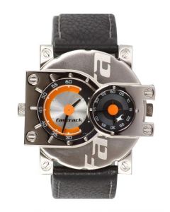 Fastrack Men Bikers Analog Steel Black Watch