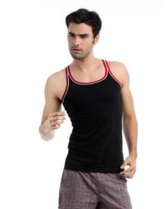 Chromozome Men Black Innerwear Vest
