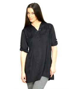 Scullers For Her Women Layered Black Tunics