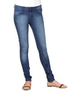 Jealous 21 Women Supper Skinny Zipped Medium Blue Jeans