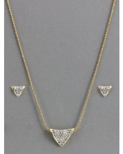 Estelle Women Gold Earring & Pendant Set