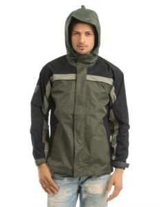 Just Natural Unisex Olive Rain Jacket