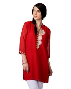 Aneri Women Red Kurti