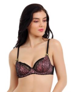 Avirate Peach & Black Bra