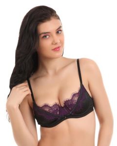 Avirate Purple & Black Bra