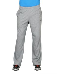Puma Men Jersey Long Grey Track Pant