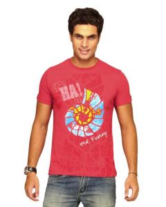 Mr.Men Men's Funny Coral Pink T-shirt