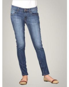 Jealous 21 Women Supper Skinny Zipped Ankle Light Blue Jeans