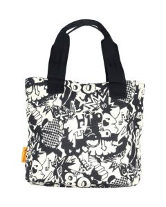 Fastrack White Printed Tote Bag