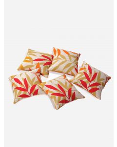 Swayam Unisex Yellow and Orange Cushion Covers (Set of 2)