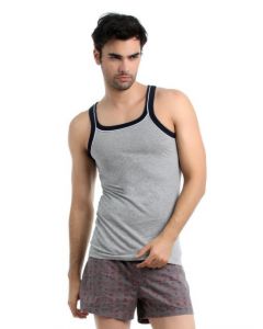 Chromozome Men Grey Melange Innerwear Vest