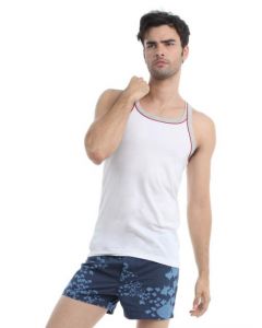 Chromozome Men White Innerwear Vest