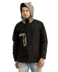 Just Natural Unisex Black Rain Jacket