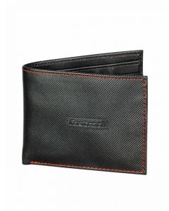 Fastrack Men Non Leather Red Colour Stiches Black Wallet