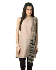 Fabindia Women Printed Beige Dupatta