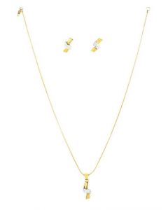 Estelle Women Gold Earring & Pendant Set