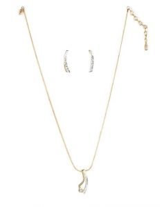 Estelle Women Gold Earring & Pendant Set