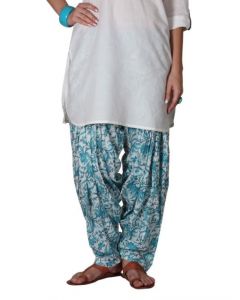Fabindia Women White Printed Patiala