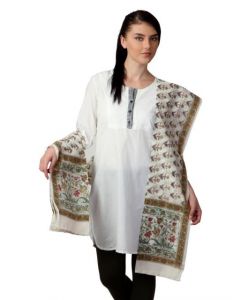 Fabindia Women Printed Cream Dupatta