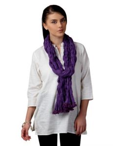 Fabindia Women Purple Dupatta