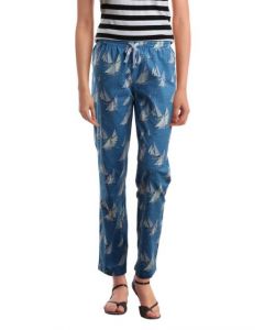 Femella Women Printed Blue Lounge Pants