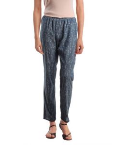 Femella Women Printed Blue Lounge Pants