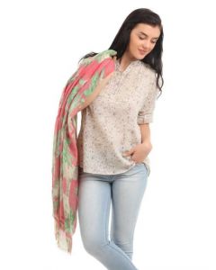 Femella Women Pink Printed Scarf