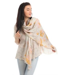 Femella Women Off White Printed Scarf