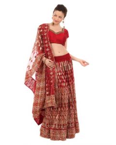 FNF Red Bridal Collection Lehenga Choli
