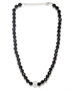 Lucera Black Beaded Necklace