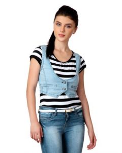 ONLY Women Blue Waistcoat