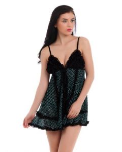 Red Rose Blue & Black Nightdress