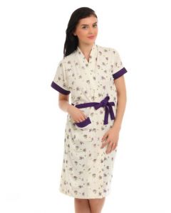 Red Rose Women Cream and Purple Bath Robes
