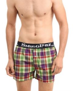 Smugglerz Men Multi Coloured Check Boxers